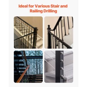 drill guide 30 45 90 degree angle 4 sizes portable precision drilling guide jig for drilling angled or horizontal holes aluminum alloy for deck cable railing wood post stair handrail 2.jpg