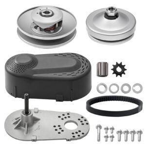 Drive Clutch, 2-8HP Engine, 2000 RPM High-Strength Drive Clutch with Asymmetric Designed Wheels & Robust Rubber Belt, Sturdy & Durable Clutch with Full Accessories, Fit for Various Engines