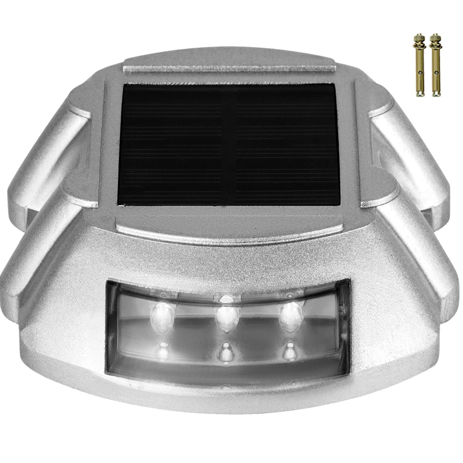 driveway lights 16 pack solar driveway lights bright white with screw solar deck lights outdoor waterproof wireless dock lights 6 leds for path warning garden walkway sidewalk steps.jpg