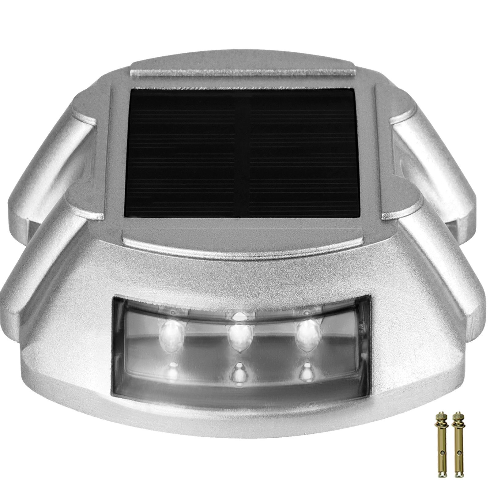 driveway lights 24 pack solar driveway lights bright white with screw solar deck lights outdoor waterproof wireless dock lights 6 leds for path warning garden walkway sidewalk steps.jpg
