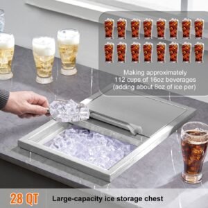 drop in ice chest 18l x 12w x 145h stainless steel ice cooler commercial ice bin with sliding cover 409 qt outdoor kitchen ice bar drain pipe and drain plug included for cold wine beer 1.jpg