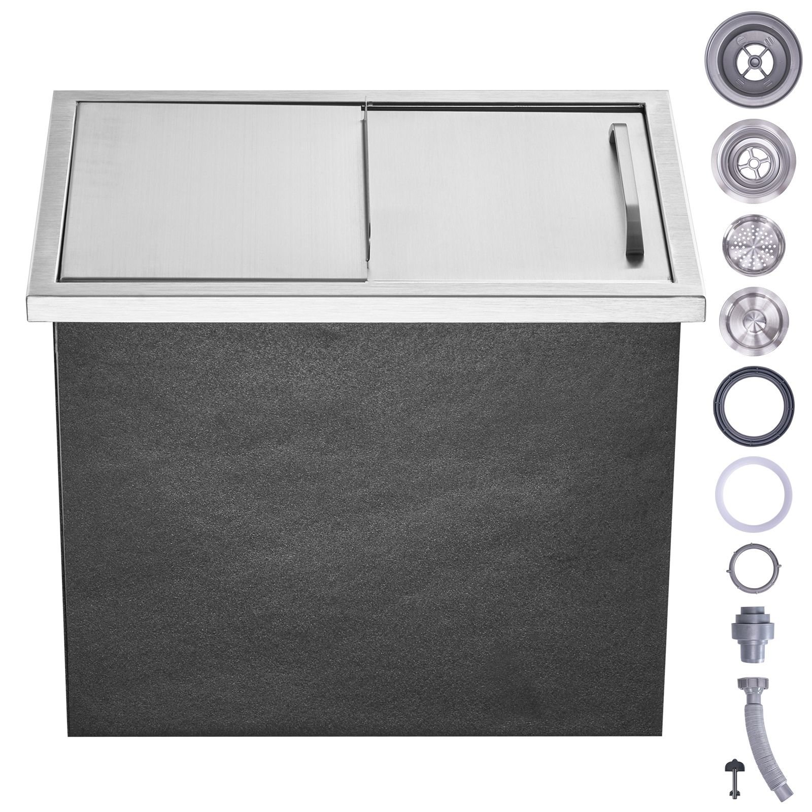 drop in ice chest 18l x 12w x 145h stainless steel ice cooler commercial ice bin with sliding cover 409 qt outdoor kitchen ice bar drain pipe and drain plug included for cold wine beer.jpg