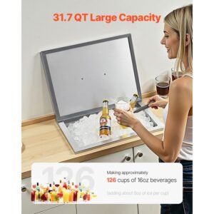 drop in ice chest 20l x 14w x 12h stainless steel drop in cooler 317 quart commercial ice bin with pot lid for outdoor kitchen patio bar drain pipe set included for cold wine beer 1.jpg