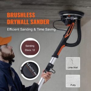 drywall sander 800w brushless motor electric sander variable speed 1000 2300 rpm wall sander foldable ceiling sander with double deck led lights extendable handle 12 sanding discs 1.jpg