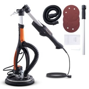 drywall sander 800w brushless motor electric sander variable speed 1000 2300 rpm wall sander foldable ceiling sander with double deck led lights extendable handle 12 sanding discs 5.jpg