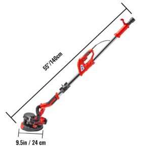 drywall sander 850w electric electric sander variable speed 800 1750rpm drywall sander foldable sheetrock sander with telescope handle vacuum bag drywall sanders 6 sand pads 2.jpg