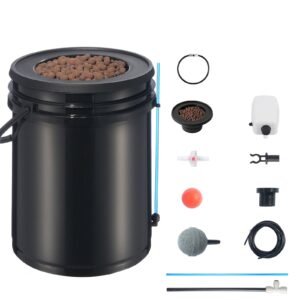 DWC Hydroponics Grow System Deep Water Culture with Top Drip 1 Bucket 5Gal