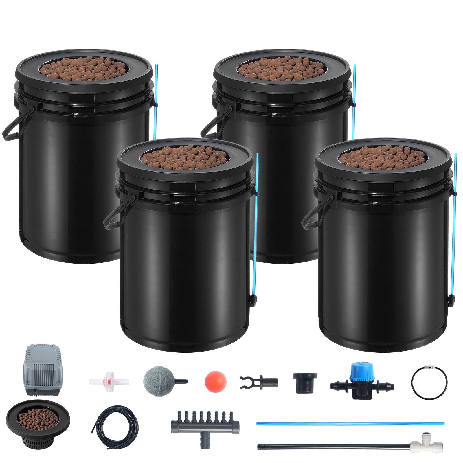 dwc hydroponics grow system hydroponic growing system with top drip kit deep water culture 5 gallon 4 buckets with air pump air stones and water level device for leafy vegetables.jpg