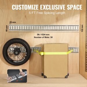 e track tie down rail kit 24pcs 5 e tracks set includes 8 steel rails 8 o ring anchors 8 tie offs with d ring versatile securing accessories for cargo motorcycles bikes 2000 lbs load 2.jpg