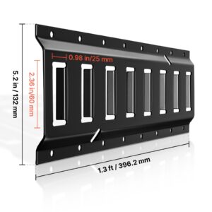 e track tie down rail kit 4 pack 13 ft e tracks set 21 pcs includes 2 ratchet straps 4 o rings 4 tie offs with d ring 2 single slots 8 end caps 1 bag fit for garages vans trailers 5.jpg