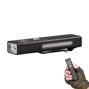 EDC Flat Flashlight, 3-in-1 High Lumens LED Flashlight with Green Beam, IPX4 Waterproof Rechargeable Flash Light for Office Presentation, Hiking, Camping, Emergencies, Lightweight & Portable