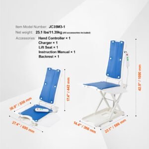 electric chair lift devices to lift elderly off floor for elderly 303 1996 inch height adjustable support up to 310 lbs 45 tilt for comfortable leaning for seniors patient elderly 3.jpg