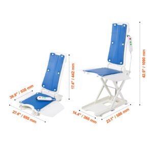 electric chair lift devices to lift elderly off floor for elderly 303 1996 inch height adjustable support up to 310 lbs 45 tilt for comfortable leaning for seniors patient elderly 5.jpg