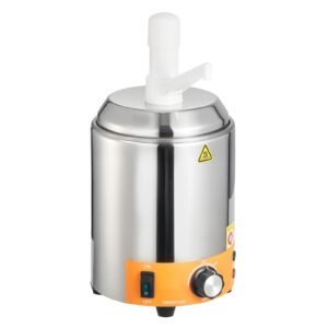 Electric Cheese Dispenser with Pump, 2.4L Commercial Hot Fudge Warmer, Plastic Pump Dispenser, 86-230Fahrenheit Temp Adjustable Nacho Cheese Sauce Warmer, for Hot Fudge Cheese Caramel