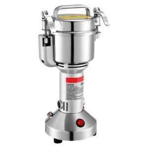 Electric Grain Mill Grinder, 0.3 lbs Commercial Spice Grinders, High Speed 850W Stainless Steel Pulverizer Powder Machine, for Dry Grains, Spices, Cereals, Coffee, Corn & Pepper, Straight Type