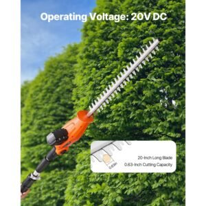 electric hedge trimmer 1200 rpm 62 78 ft extendable pole hedge trimmer for high branch 20v battery cordless hedge trimmer with 20 in blade 5 angles adjustable for yard garden 1.jpg
