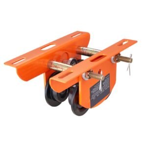 Electric Hoist Manual Trolley, 1100 lbs/0.5 Ton Capacity for PA200 PA250 PA300 PA400 PA500, Push Beam Trolley with Dual Wheels, 2.36"-4.72" Adjustable Flange Width for Straight Curved I Beam
