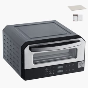 Electric Pizza Oven, Smart Pizzas Maker Indoor with 5 Preset, 12-Inch Countertop Pizza Cooker w/ Touch Screen, 750 Fahrenheit Max Temp, 2-Min Rpaid Baking Oven Thin & Crispy, Neapolitan, Frozen,