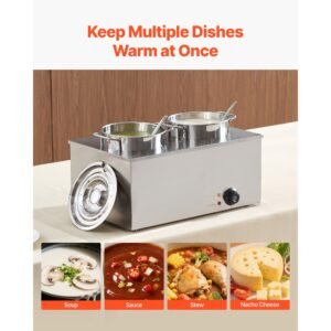 electric soup warmer two 634qt stainless steel round pot with 86185 fahrenheit adjustable temp 1200w commercial bain marie compatible with pans soup station for restaurant buffet 1.jpg