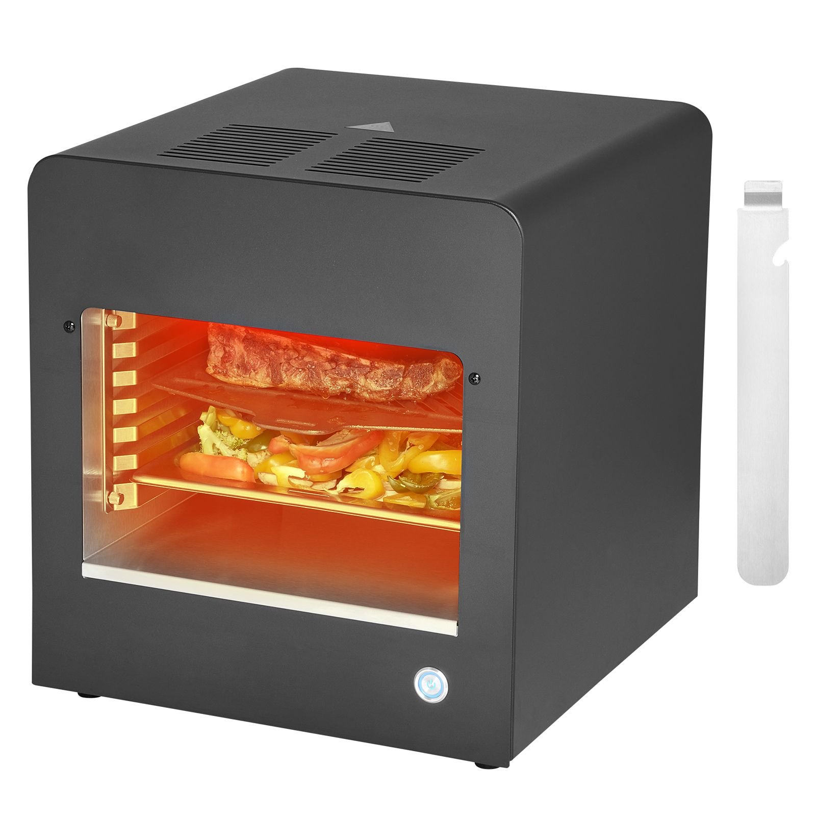 electric steak grill 1800w smokeless infrared electric broiler 1450 fahrenheit stainless steel steak cooker with 6 tier adjustable rack electric infrared grill for bbq toast grill indoor 13.jpg