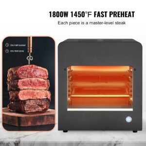 electric steak grill 1800w smokeless infrared electric broiler 1450 fahrenheit stainless steel steak cooker with 6 tier adjustable rack electric infrared grill for bbq toast grill indoor 14.jpg