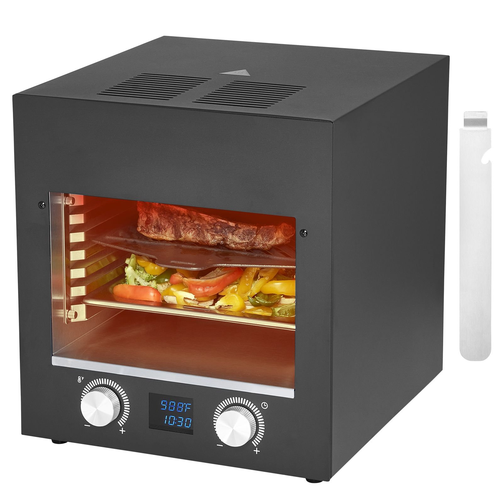 electric steak grill 1800w smokeless infrared electric broiler 1450 fahrenheit stainless steel steak cooker with 6 tier adjustable rack electric infrared grill for bbq toast grill indoor.jpg