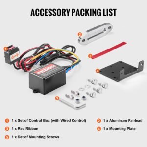 Electric Winch, 3500 lb Line Pull Capacity, 12V DC ATV/UTV Winch with Φ3/16 in x 39 ft 12 Strands Synthetic Rope Aluminum Fairlead Wired Remote Control, IP55 Waterproof for Towing UTV ATV Boat