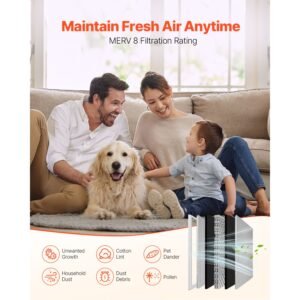 electrostatic air filter 16x20x1 inch washable reusable aluminum achvac furnace filter merv 8 long lifetime home or office actual size 155 x 1975 x 082 in 3.jpg