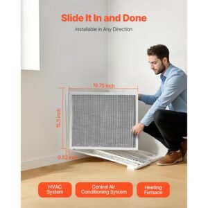 electrostatic air filter 16x20x1 inch washable reusable aluminum achvac furnace filter merv 8 long lifetime home or office actual size 155 x 1975 x 082 in 4.jpg