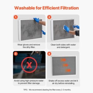 electrostatic air filter 20x25x4 inch washable reusable aluminum achvac furnace filter merv 8 long lifetime home or office actual size 1937 x 2437 x 358 in 4.jpg