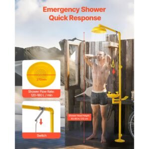 emergency shower eye wash station 3425 x 1575 x 9173 inch 304 stainless steel eyewash and shower combination osha approved first aid eye wash station for schools labs factories yellow 3.jpg