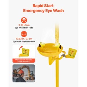 emergency shower eye wash station 3425 x 1575 x 9173 inch 304 stainless steel eyewash and shower combination osha approved first aid eye wash station for schools labs factories yellow 4.jpg