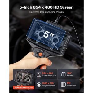 endoscope with light 360 view coverage industrial borescope inspection camera with rotating probe 1080p hd rigid snake scope cam for wall automotive engine inspect 164ft 3.jpg