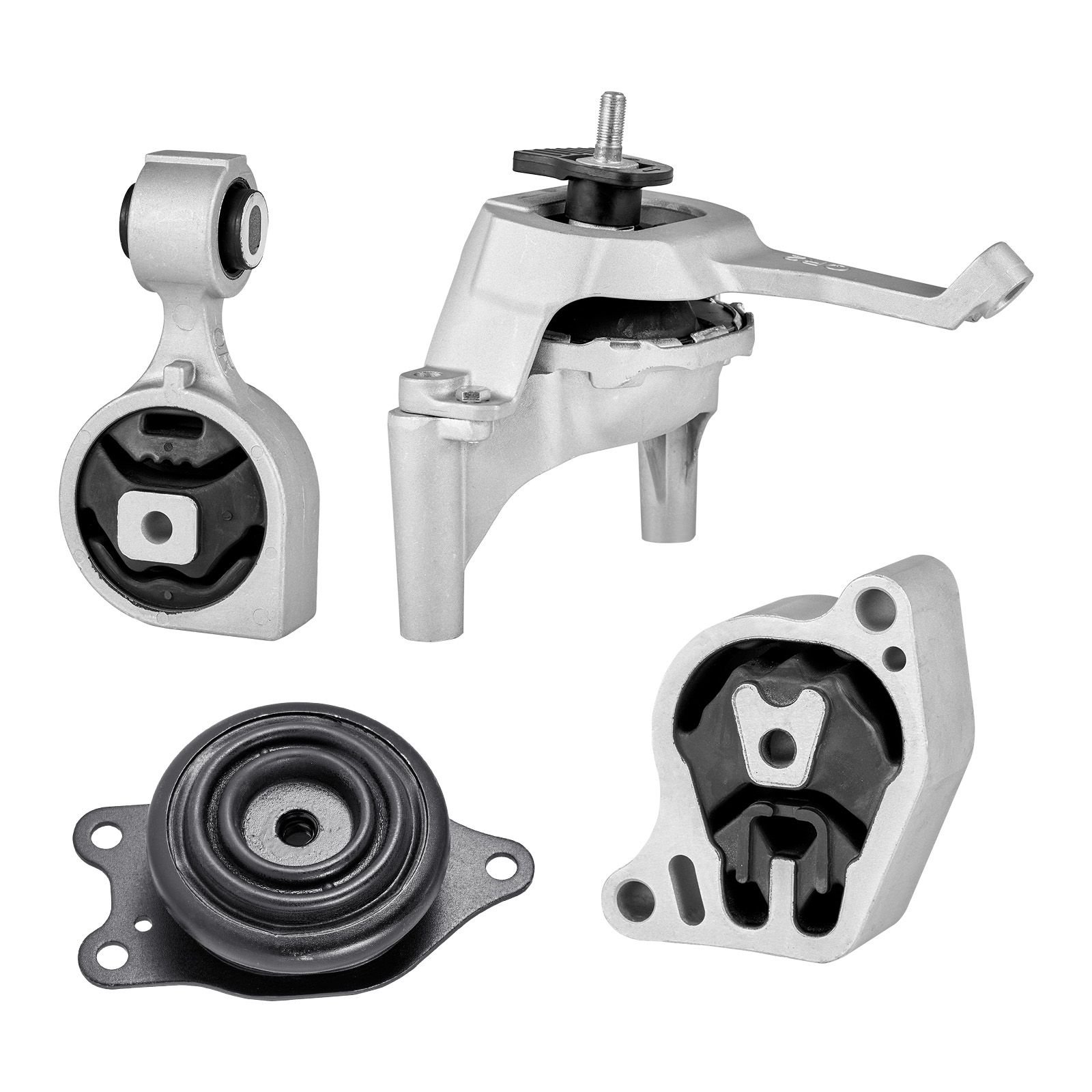 engine and transmission motor mount kit replacement, set of 4, compatible with 2007–2017 nissan altima 2.5l l4, replace oe# a4350, a4353, a4340, a4339, secure support