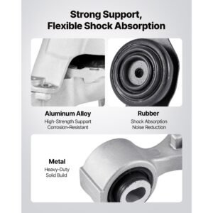 engine and transmission motor mount kit replacement, set of 4, compatible with 2007–2017 nissan altima 2.5l l4, replace oe# a4350, a4353, a4340, a4339, secure support
