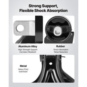 engine motor mount and transmission mount kit replacement, set of 4, compatible with 2011–2019 dodge journey 3.6l fwd, replace oe# a5551, a5443, a5632, a5543, secure support