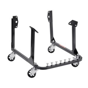 Engine Stand, 750 LBS Load Capacity Engine Motor Stand, Heavy-Duty Steel Motor Holder with 4 Swivel Casters and 4 Hook Positions, Suitable for BB-CHEVY and GEN-1 SB-CHEVY Engines