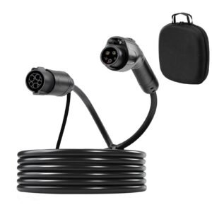 EV Charger Extension Cable, 32Amp 21 ft J1772 Extension Cord Compatible with 120V-240V SAE J1772 Electric Vehicle Chargers, Level 1/Level 2 IP66 Heavy Duty Car Charging Cable with Carrying Bag