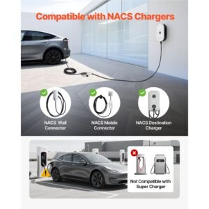 ev charger extension cable for tesla 48amp 21 ft max 240v 1152 kw with nacs plug ev extension cord for level 12 tesla mobilewall connectordestination charger model yx3s carrying bag 3.jpg