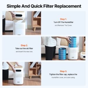 evaporative humidifier replacement filter 2 pack compatible with 5l132g model bzt 234 evaporative humidifier easy to install for prolong filter life 4.jpg