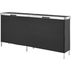 extra long folding portable bar table tradeshow podium table for indoor outdoor party picnic exhibition includes carrying case storage shelf and black skirt 7795 x 1516 x 3465 2.jpg