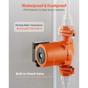 f 0011 bf4 j cast iron circulator pump, 33 gpm, ac 120v 33 ft hot water recirculating circulation pump, 1 1/4 in flange connection, 3 speed adjustment, quiet operation, for home heating system