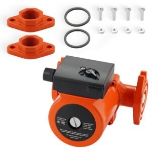 f 0011 bf4 j cast iron circulator pump, 33 gpm, ac 120v 33 ft hot water recirculating circulation pump, 1 1/4 in flange connection, 3 speed adjustment, quiet operation, for home heating system