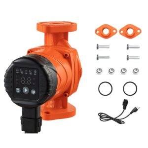 f 007e 1f1 high efficiency circulator pump, 16 gpm, 120v 20 ft cast iron hot water recirculating circulation pump, 1 in flange connection, check valve, quiet operation, for home heating system