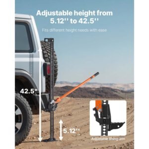 farm jack 48 utility high lift farm jack 318 ton 7000 lbs capacity ratcheting off road utility jacks heavy duty lift jacks with 512 425 lifting range for tractor truck suv 4.jpg