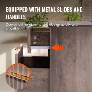 farmhouse end table set of 2 nightstand with charging station 3 tiers side table with storage cabinet and 2 drawers side table with usb ports and outlets ideal for living room bedroom gray 4.jpg