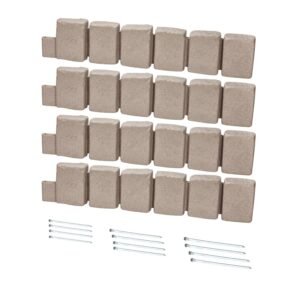 faux stone landscape edging 472 x 9 in realistic lawn edging flexible brick sized garden edging border with anchoring spikes fade resistant yard edging for driveways walkway beige 4.jpg