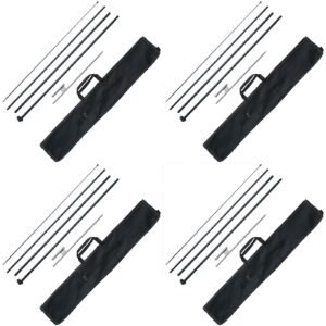 Feather Flag Pole Kit, 4 Packs Swooper Flag Pole 16.3 ft, Sign Flag Poles for Business Advertising Flags Outdoor, with Ground Stakes and A Carrying Bag (Flag Not Included)