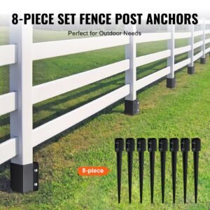 fence post anchor ground spike 8 pack 36 x 4 x 4 inches outer diameter inner diameter 35 x35 inches metal black powder coated post stake ground for mailbox deck garden railing 4.jpg
