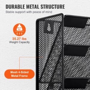 file wall rack one piece 16 pockets mesh wall file holder wall mounted magazine mail paper document storage folder metal wall file organizer with nametag label for office home school 4.jpg